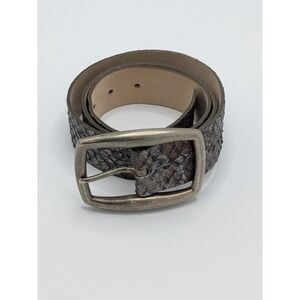 Streets Ahead Metallic Snake Leather Belt Womens Size Large USA Made Vintage